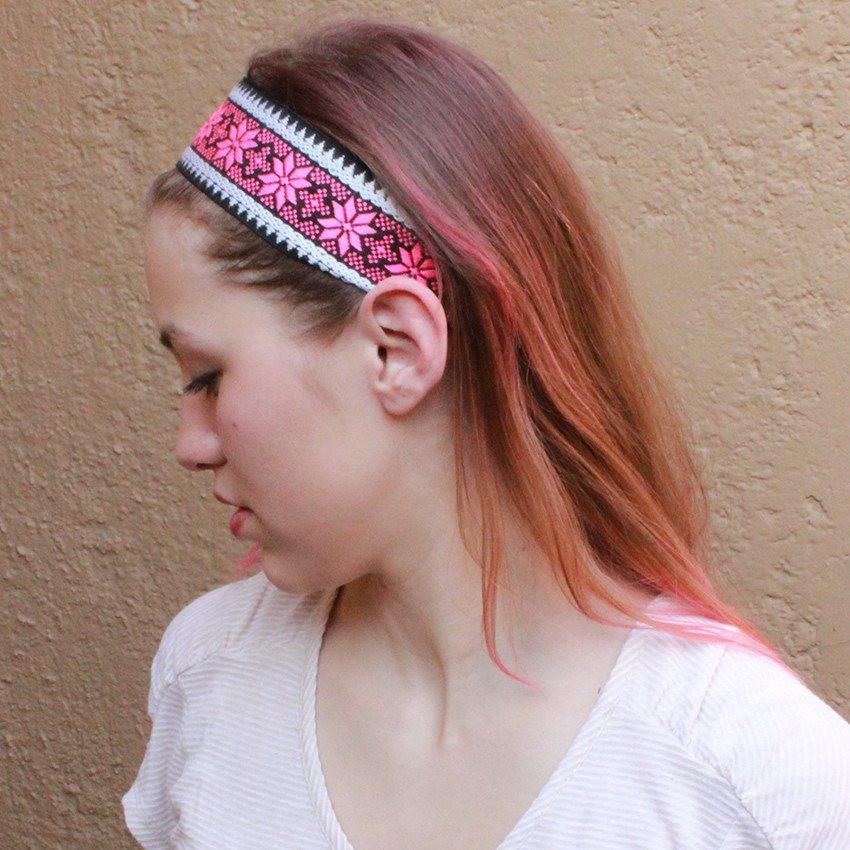Headbands - Beauty, Pink And Black Headband