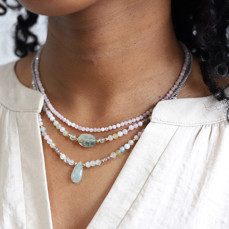 Kunzite necklace deals