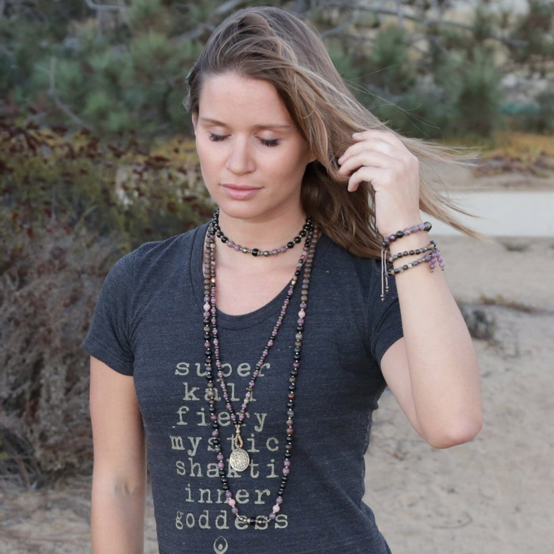 Necklaces - Black Tourmaline Mala Choker