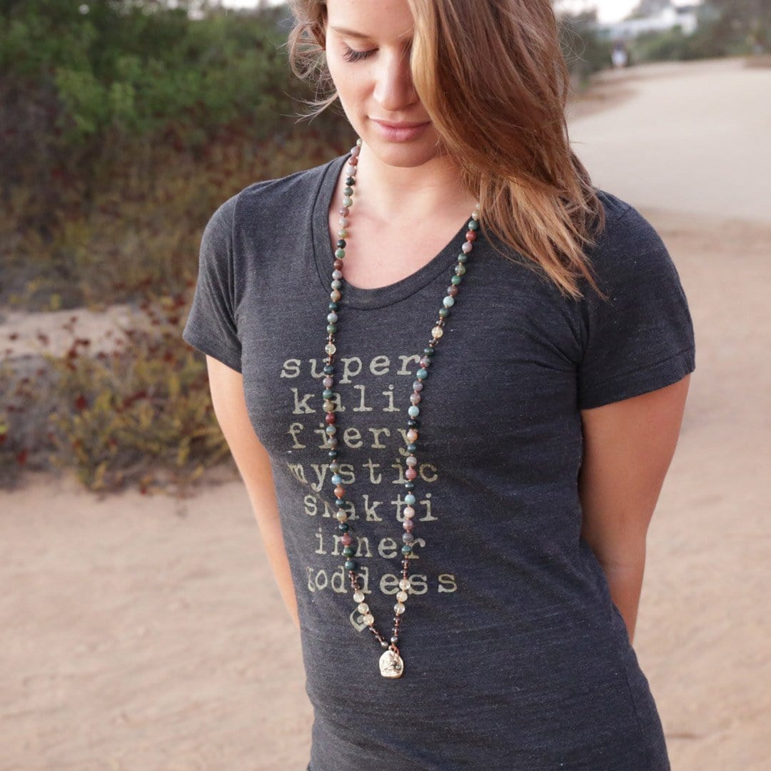 Necklaces - Jasper And Citrine Hand Knotted Ganesh Mala Necklace