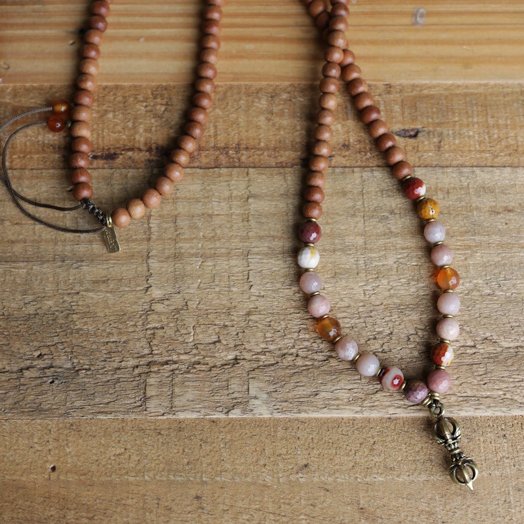 Necklaces - Sandalwood Sacral Chakra Mala Necklace
