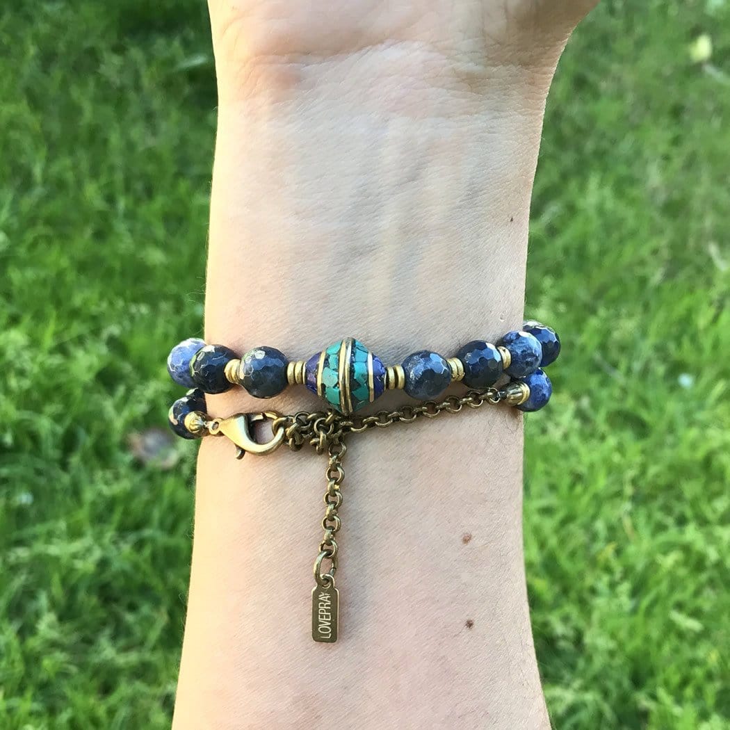 Necklaces - Sodalite Mala Choker Or Wrap Bracelet For Peace