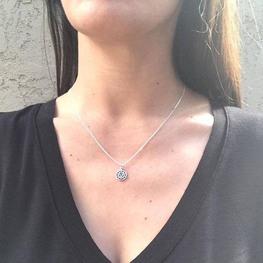 Necklaces - Solar Plexus Chakra Sterling Silver Chain Necklace